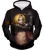 Fullmetal Alchemist Edward Elrich Cool Fullmetal Alchemist Anime Black Poster Hoodie - Hoodie