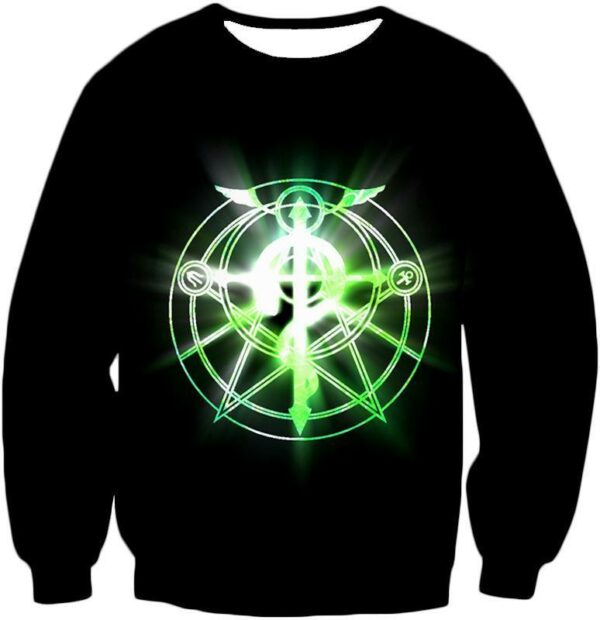 Fullmetal Alchemist Fullmetal Alchemist Alchemy Circle Symbol Black Anime Hoodie - Sweatshirt