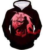 Fullmetal Alchemist Fullmetal Alchemist Anime Edward Elrich Promo Maroon Hoodie - Hoodie