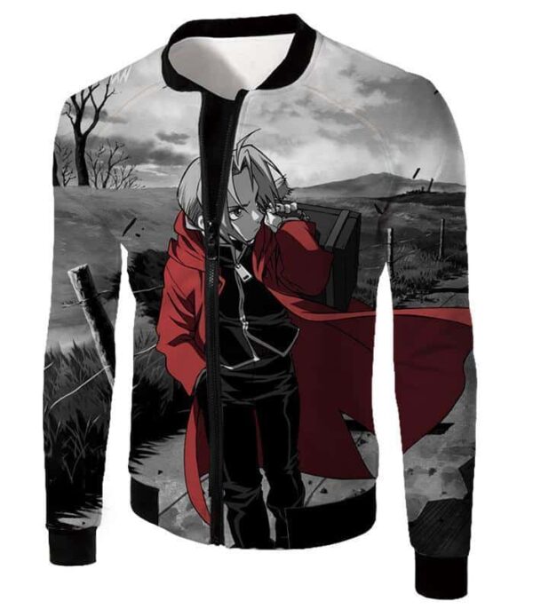 Fullmetal Alchemist Fullmetal Alchemist Anime Scene Leaving Edward Elrich Cool Hoodie - Jacket