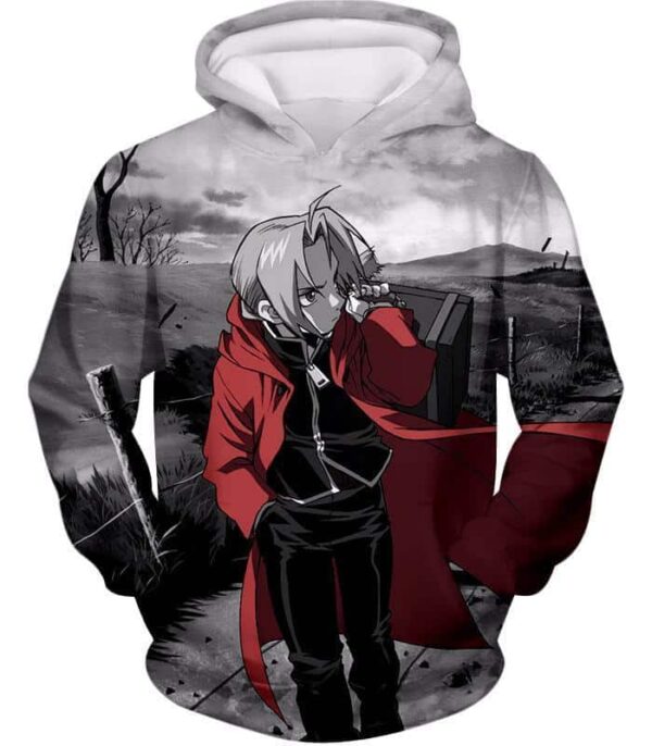 Fullmetal Alchemist Fullmetal Alchemist Anime Scene Leaving Edward Elrich Cool Zip Up Hoodie - Hoodie