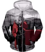 Fullmetal Alchemist Fullmetal Alchemist Anime Scene Leaving Edward Elrich Cool Hoodie - Zip Up Hoodie