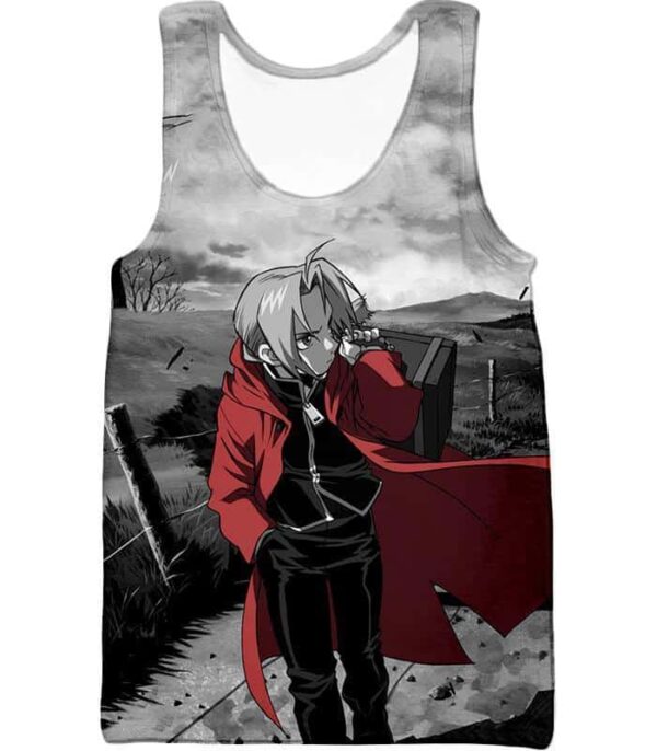 Fullmetal Alchemist Fullmetal Alchemist Anime Scene Leaving Edward Elrich Cool Hoodie - Tank Top