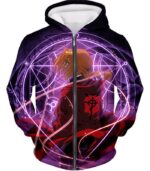 Fullmetal Alchemist Fullmetal Alchemist Edward Elrich Anime Alchemy Action Hoodie - Zip Up Hoodie