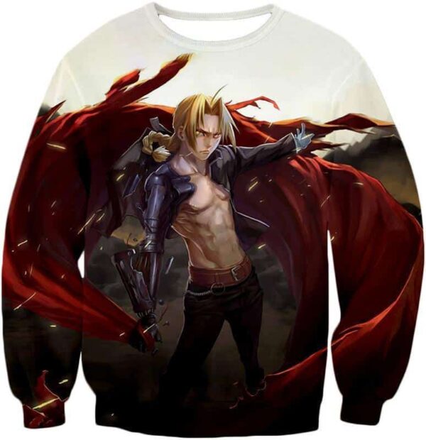 Fullmetal Alchemist Fullmetal Alchemist Edward Elrich Cool Anime Pose Hoodie - Sweatshirt