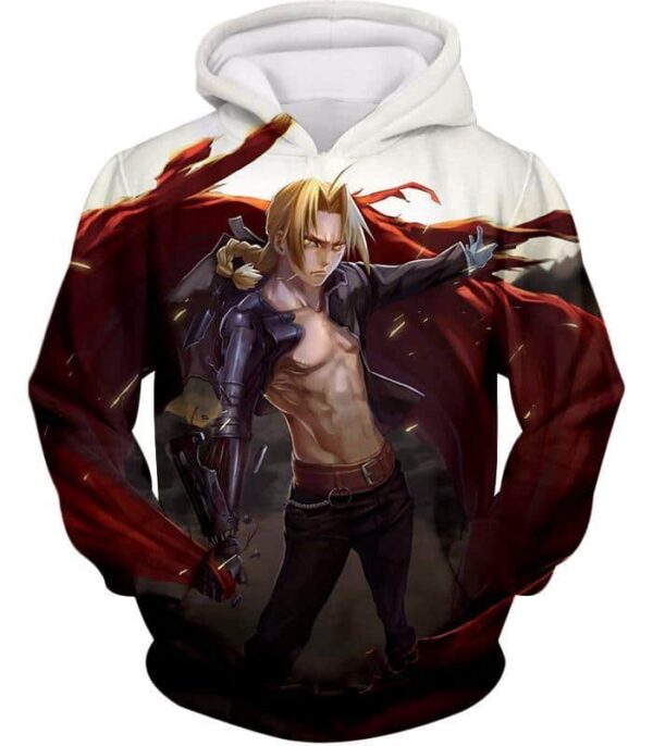 Fullmetal Alchemist Fullmetal Alchemist Edward Elrich Cool Anime Pose Hoodie