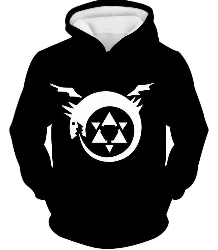 Fullmetal Alchemist Fullmetal Alchemist Homunculi Symbol Black Hoodie