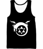 Fullmetal Alchemist Fullmetal Alchemist Homunculi Symbol Black Zip Up Hoodie - Tank Top