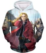 Fullmetal Alchemist High Definition Art Fullmetal Alchemist Edward Elrich Anime Poster Zip Up Hoodie - Hoodie