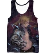 Fullmetal Alchemist High Definition Fan Art State Alchemist Edward Elrich Cool Poster Zip Up Hoodie - Tank Top