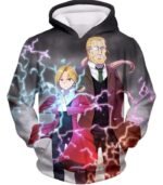 Fullmetal Alchemist Like Father Like Son Best Alchemists Edward X Hohenhiem Cool Promo Action Zip Up Hoodie - Hoodie