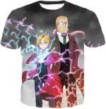 Fullmetal Alchemist Like Father Like Son Best Alchemists Edward X Hohenhiem Cool Promo Action Zip Up Hoodie - T-Shirt