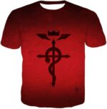 Fullmetal Alchemist Mystical Alchemical Symbol Flamel Red Hoodie - T-Shirt