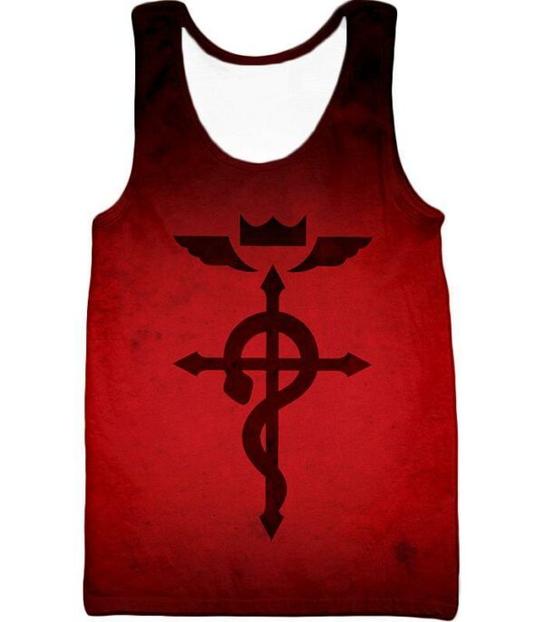 Fullmetal Alchemist Mystical Alchemical Symbol Flamel Red Hoodie - Tank Top