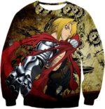 Fullmetal Alchemist Powerful Alchemist Edward Elrich Featuring Automail Right Hand Hoodie - Sweatshirt