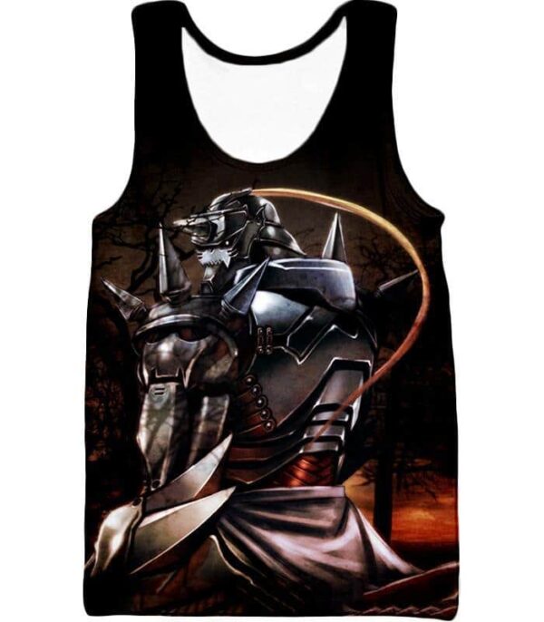 Fullmetal Alchemist Trapped In An Armour Cool Hero Alphonse Elrich Graphic Hoodie - Tank Top
