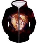 Fullmetal Alchemist Trying Hard And Desperate Edward Elrich Hoodie - Zip Up Hoodie