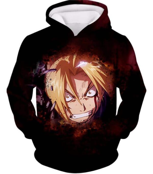 Fullmetal Alchemist Trying Hard And Desperate Edward Elrich Zip Up Hoodie - Hoodie