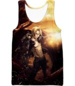 Fullmetal Alchemist Ultimate Anime Hero Edward Elrich Handsome Tall Pose Cool Graphic Zip Up Hoodie - Tank Top