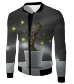 Baby Groot Favourite Guardian Grey Hoodie - Jacket