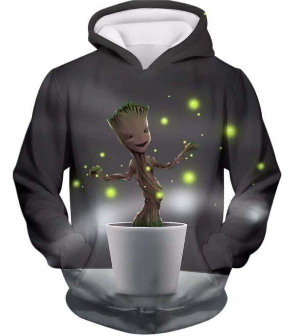 Baby Groot Favourite Guardian Grey Zip Up Hoodie - Hoodie