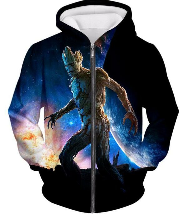 Favourite Tree Hero Groot Hoodie - Zip Up Hoodie