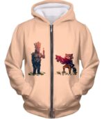 Groot And Rocket Raccoon Super Hoodie - Zip Up Hoodie