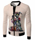 Crazy Harley Quinn Villain Made By Joker Promo White Hoodie - Jacket