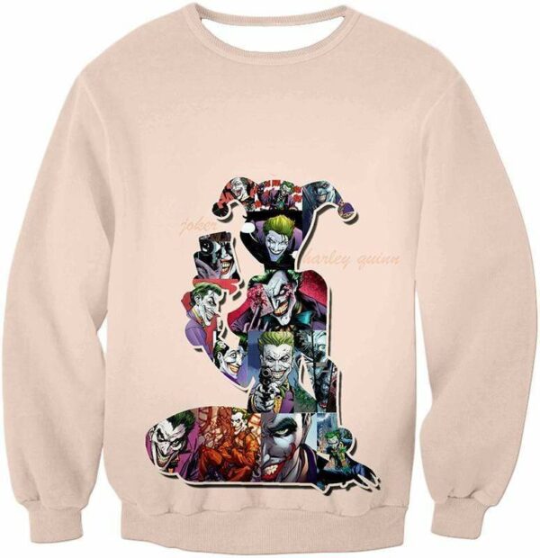 Crazy Harley Quinn Villain Made By Joker Promo White Hoodie - Sweatshirt