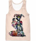 Crazy Harley Quinn Villain Made By Joker Promo White Hoodie - Tank Top