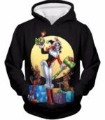 DCs Ultimate Villain Harley Quinn Christmas Promo Cool Black Hoodie