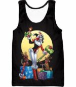 DCs Ultimate Villain Harley Quinn Christmas Promo Cool Black Hoodie - Tank Top