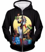 DCs Ultimate Villain Harley Quinn Christmas Promo Cool Black Hoodie - Zip Up Hoodie