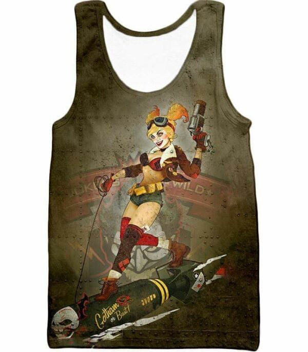 Extremely Wild And Crazy Super Villain Harley Quinn Animated Action Hoodie - Tank Top