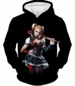 Gotham Citys Havoc Creator Hot Harley Quinn HD Black Promo Zip Up Hoodie - Hoodie