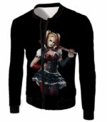 Gotham Citys Havoc Creator Hot Harley Quinn HD Black Promo Zip Up Hoodie - Jacket