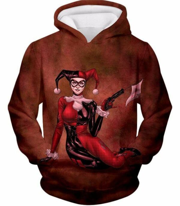 Gotham Citys Queen Harley Quinn Promo Zip Up Hoodie - Hoodie