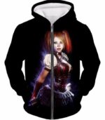 Harley Quinn Fan Art HD Black ] Hoodie - Zip Up Hoodie