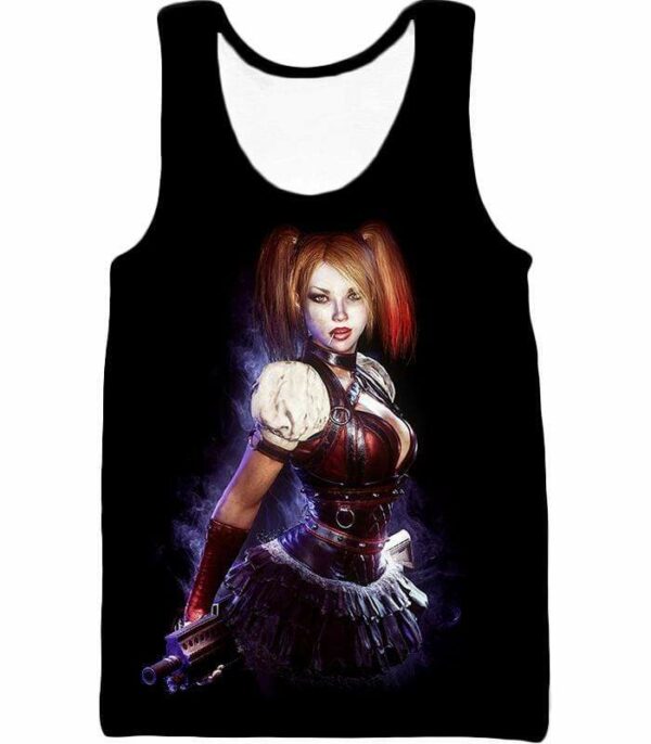 Harley Quinn Fan Art HD Black ] Zip Up Hoodie - Tank Top