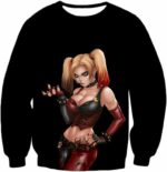 Harley Quinn HD Graphic Black Hoodie - Sweatshirt