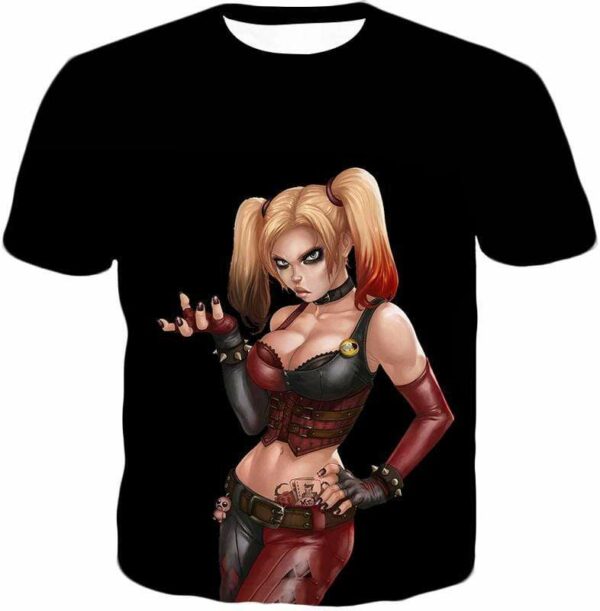 Harley Quinn HD Graphic Black Hoodie - T-Shirt