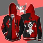 Harley Quinn Hoodie - Black And Red Jacket