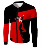 Harley Quinn Promo Red And Black Hoodie - Jacket