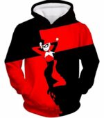 Harley Quinn Promo Red And Black Zip Up Hoodie - Hoodie