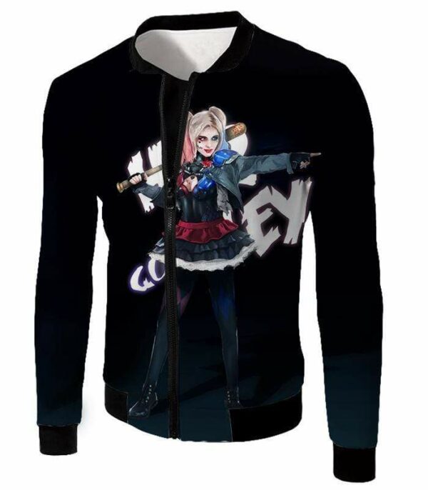 Hottest DC Villain Harley Quinn Promo HD Black Hoodie - Jacket