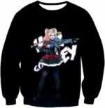 Hottest DC Villain Harley Quinn Promo HD Black Hoodie - Sweatshirt