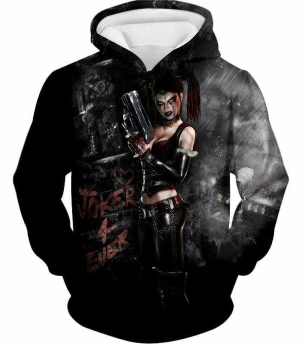 Jokers Love Harley Quinn Cool Action Promo Zip Up Hoodie - Hoodie