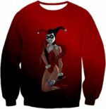 Sexy DC Comic Villain Harley Quinn Cool Red Hoodie - Sweatshirt