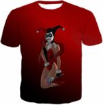 Sexy DC Comic Villain Harley Quinn Cool Red Hoodie - T-Shirt