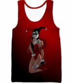 Sexy DC Comic Villain Harley Quinn Cool Red Hoodie - Tank Top